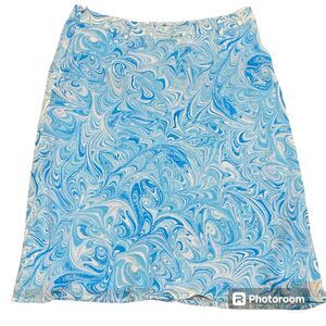 Vintage mini blue and white skirt